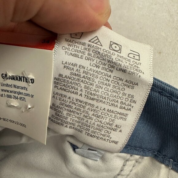 Wrangler Five Star Premium Mens 7 Inch Regular Fit Stretch Shorts Size 34 Blue - Picture 6 of 7